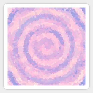 Underwater Circle Of Pastel Yellow, Pinks and Blue Sticker